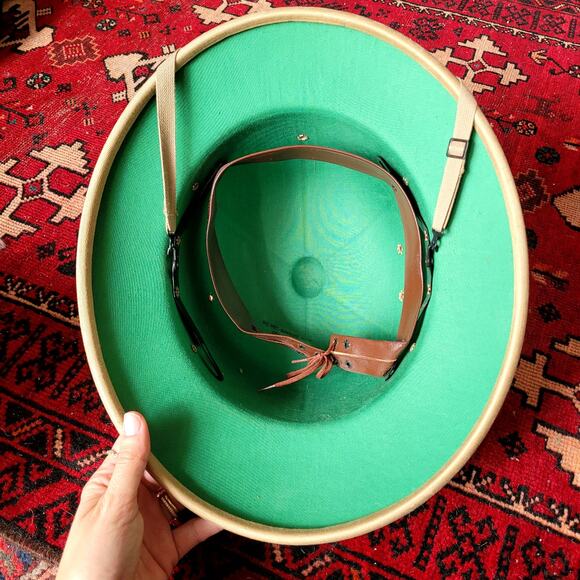 Vintage Safari Khaki Hats Helmets Green - Picture 5 of 9